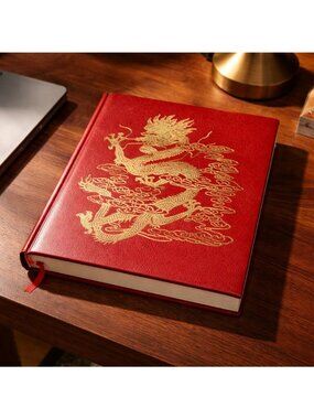 National Geographic Soc Journey into China Hardcover Book Embossed Gold Dragon